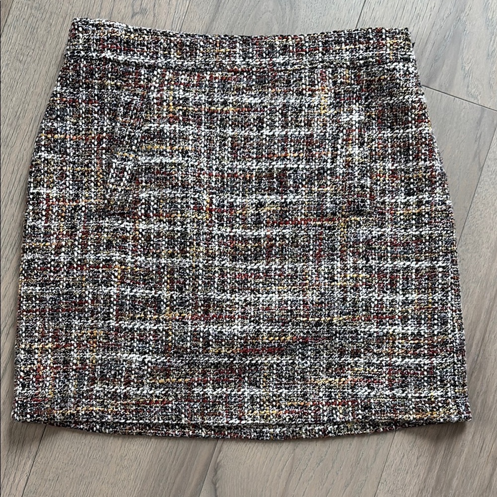 Loft Multicolor Tweed Skirt
